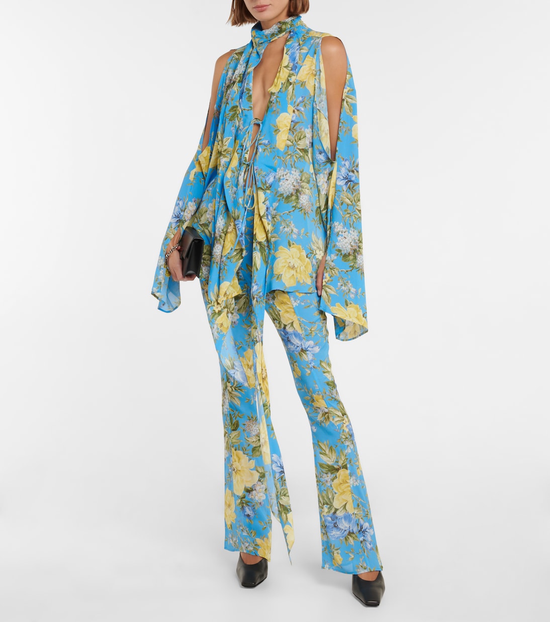 Flared floral pants | Acne Studios