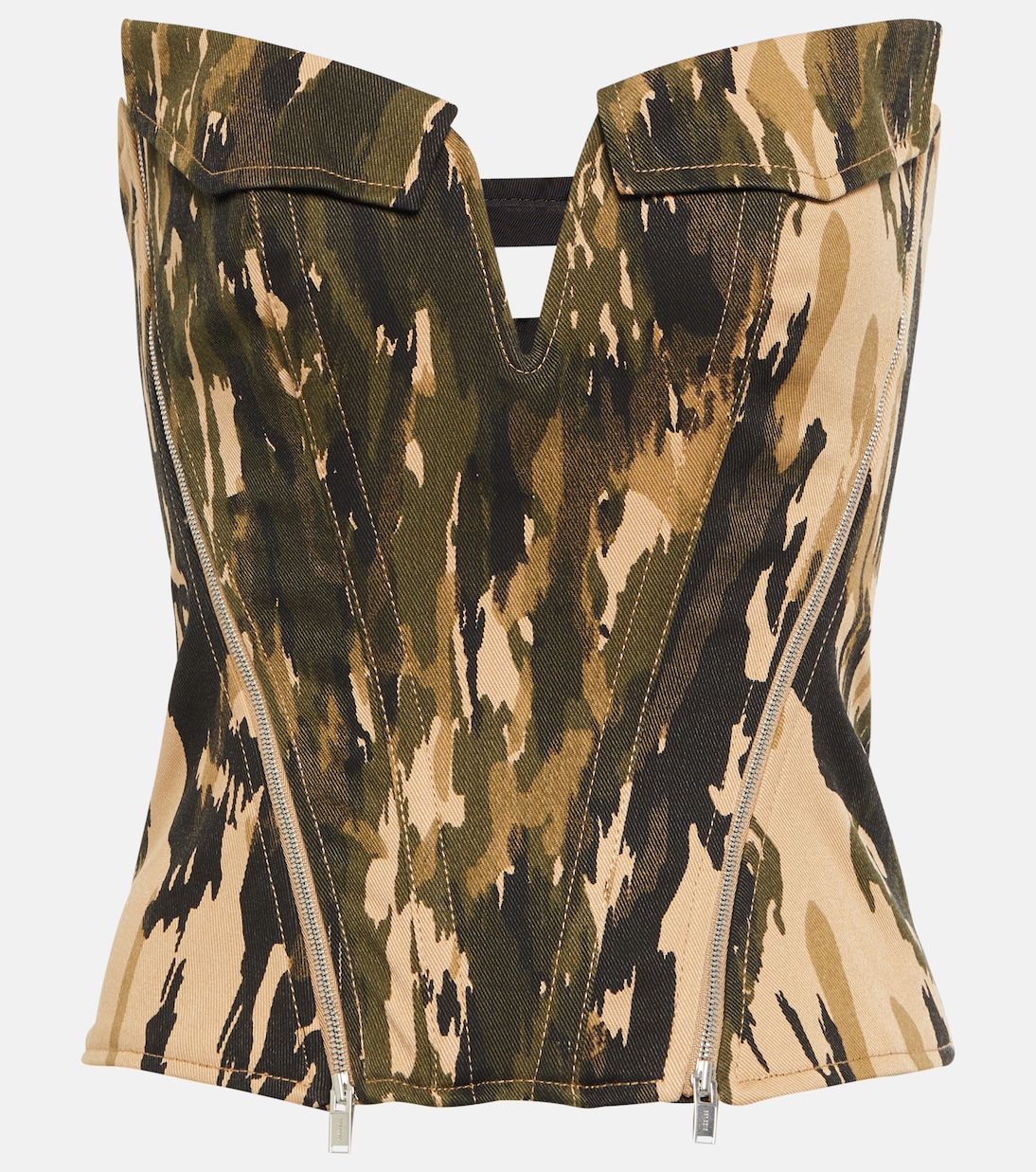Printed twill corset top | Dion Lee
