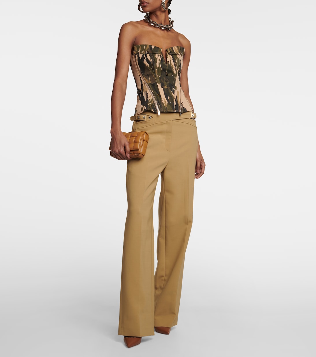 Printed twill corset top | Dion Lee