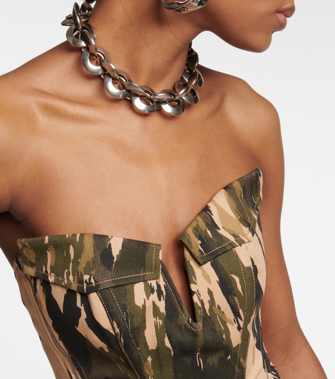 Printed twill corset top | Dion Lee