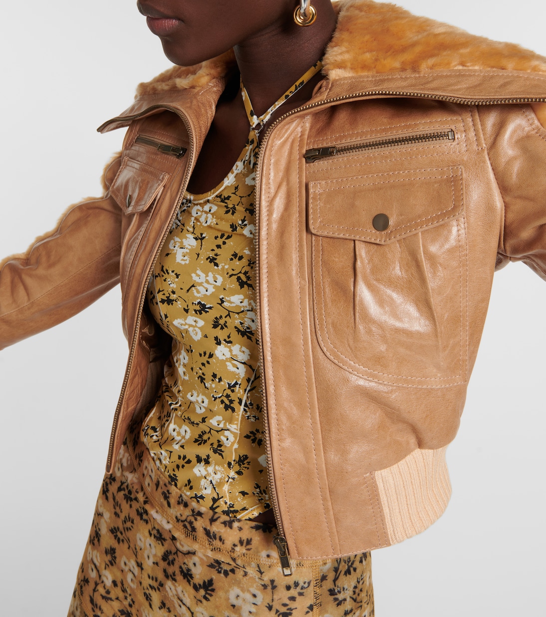 Chaqueta de piel Z-2 con borrego | KNWLS