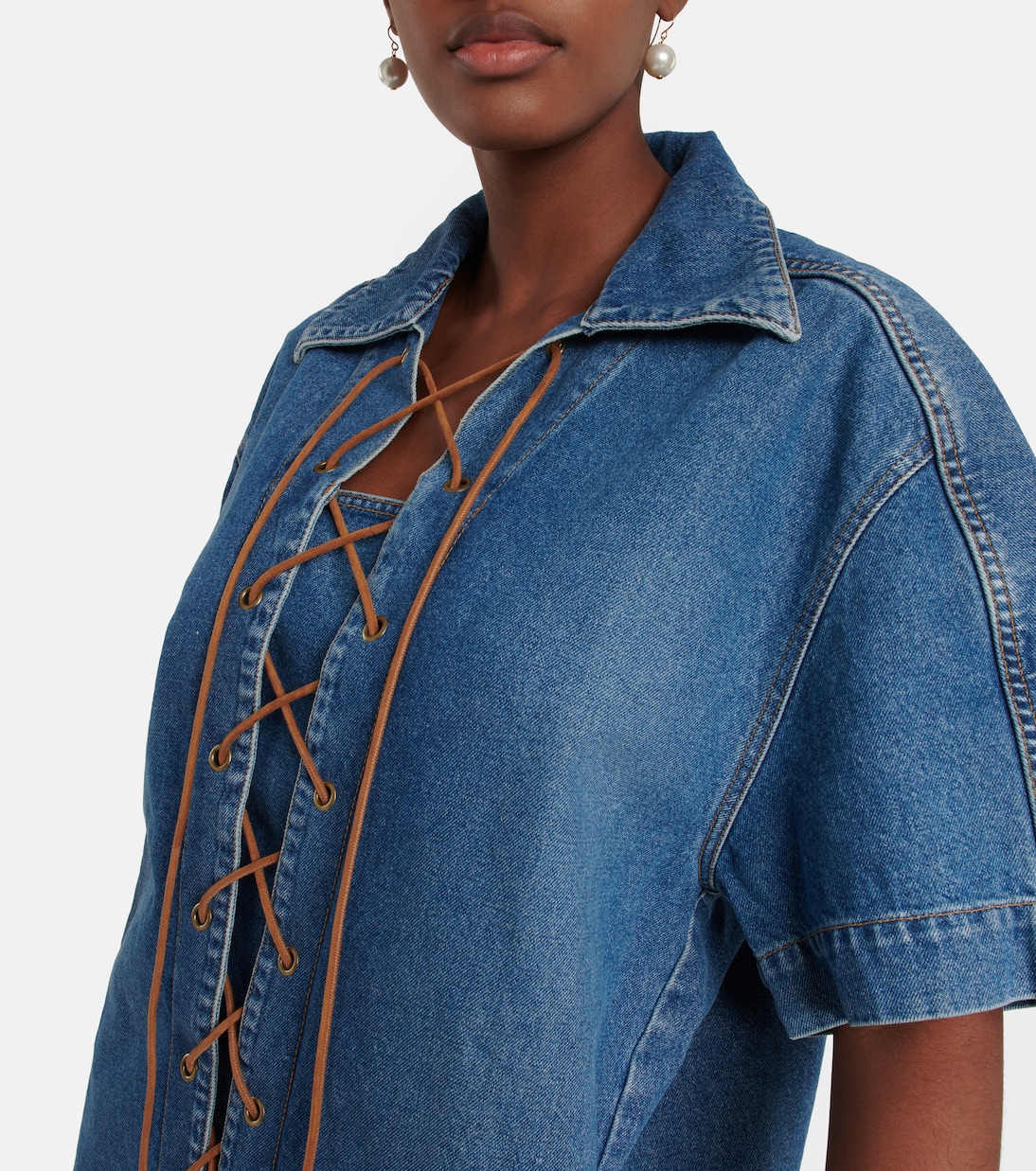 Amos denim minidress | Petar Petrov