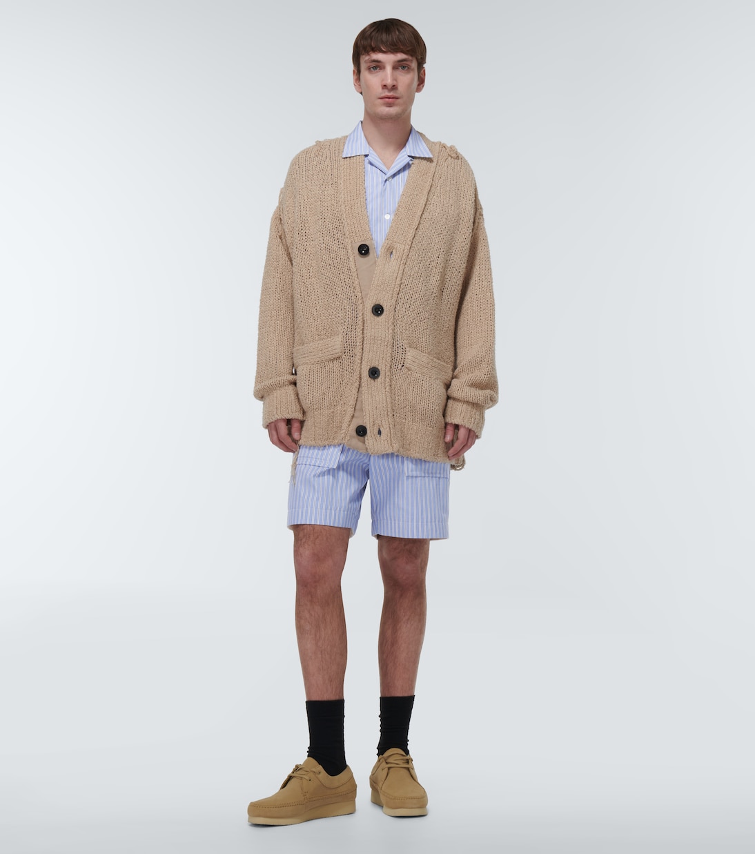 x Thomas Mason shorts de popelín a rayas | Sacai