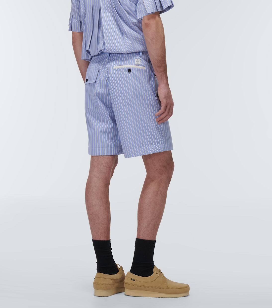x Thomas Mason shorts de popelín a rayas | Sacai
