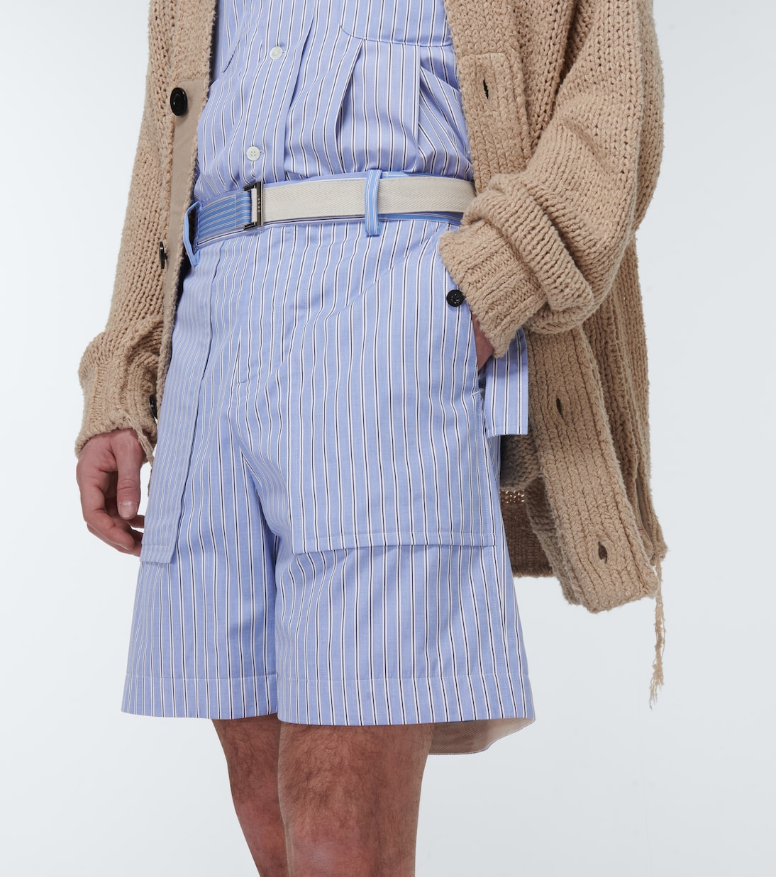 x Thomas Mason shorts de popelín a rayas | Sacai