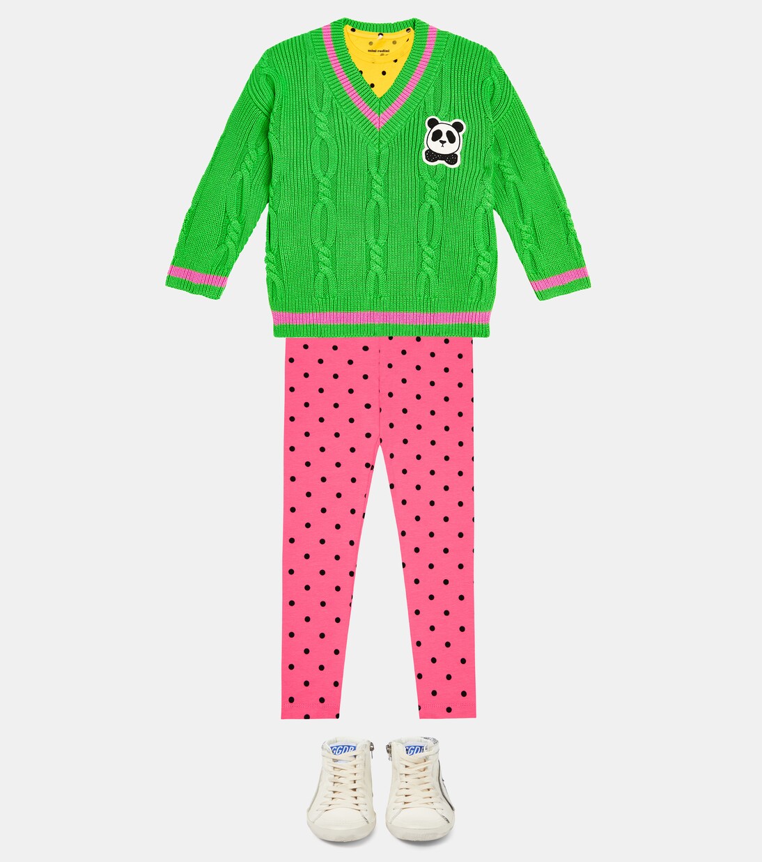 Legging en coton mélangé à pois | Mini Rodini
