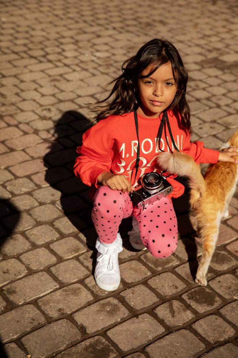 Legging en coton mélangé à pois | Mini Rodini