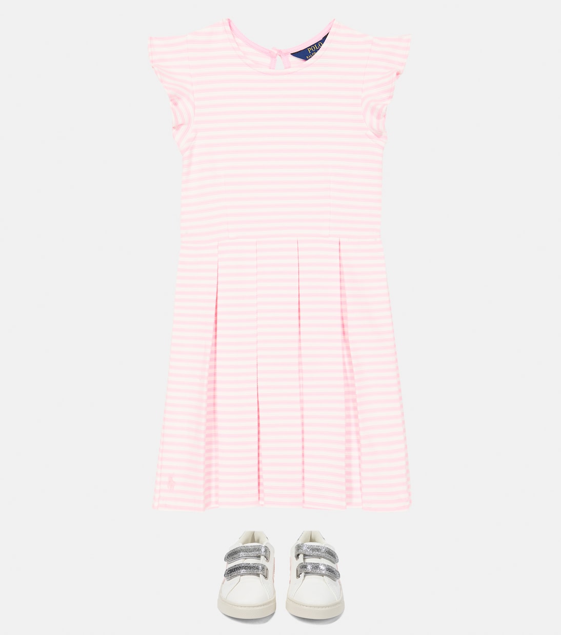 Abito in misto cotone con volant | Polo Ralph Lauren Kids