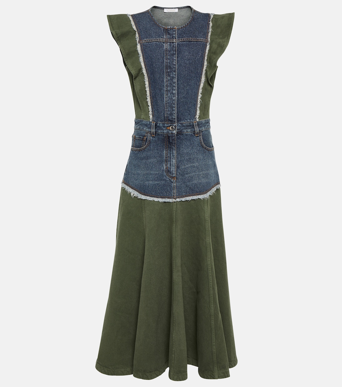 Abito midi in misto cotone | Chloé