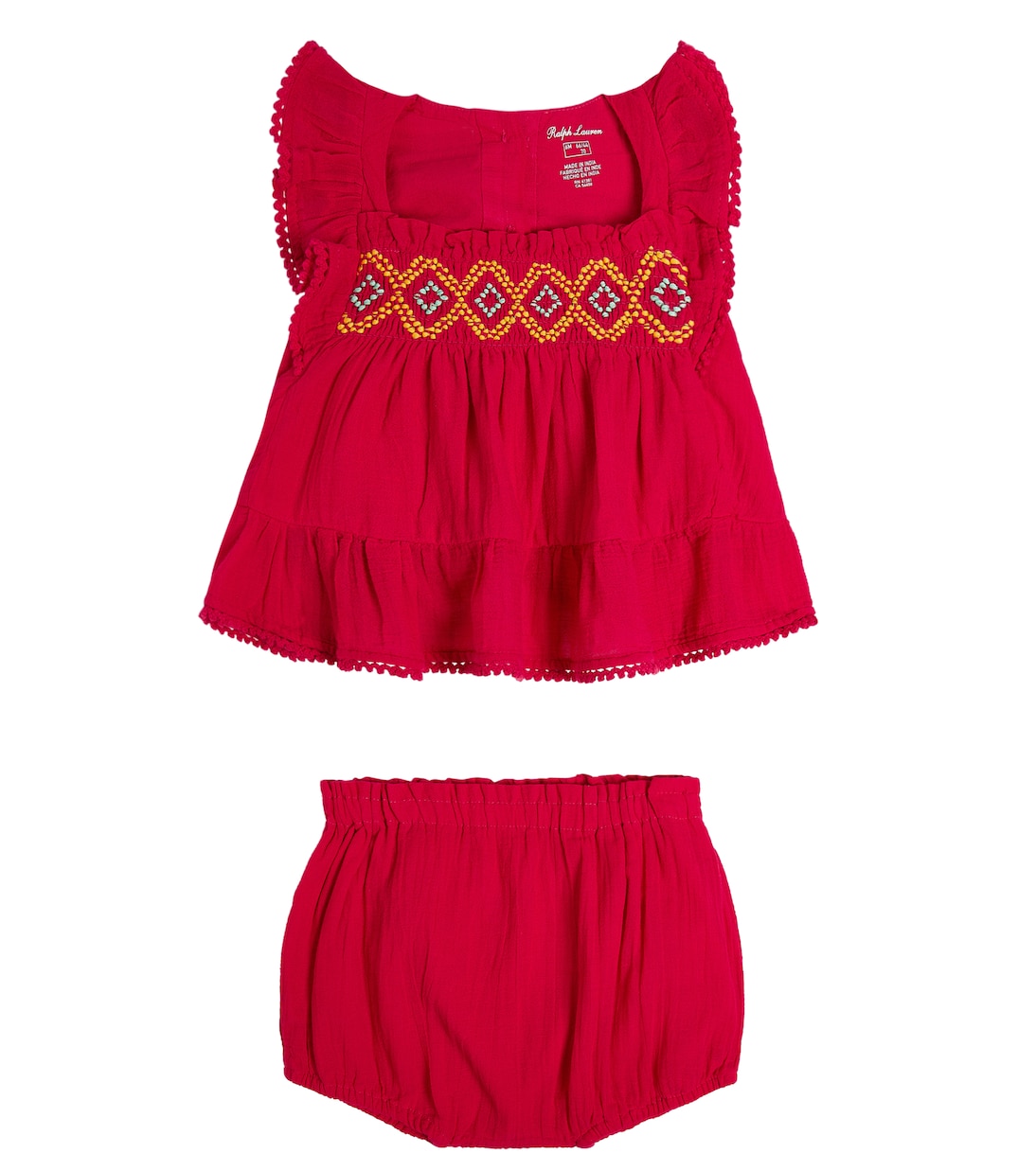 Baby cotton shirt and bloomers set | Polo Ralph Lauren Kids