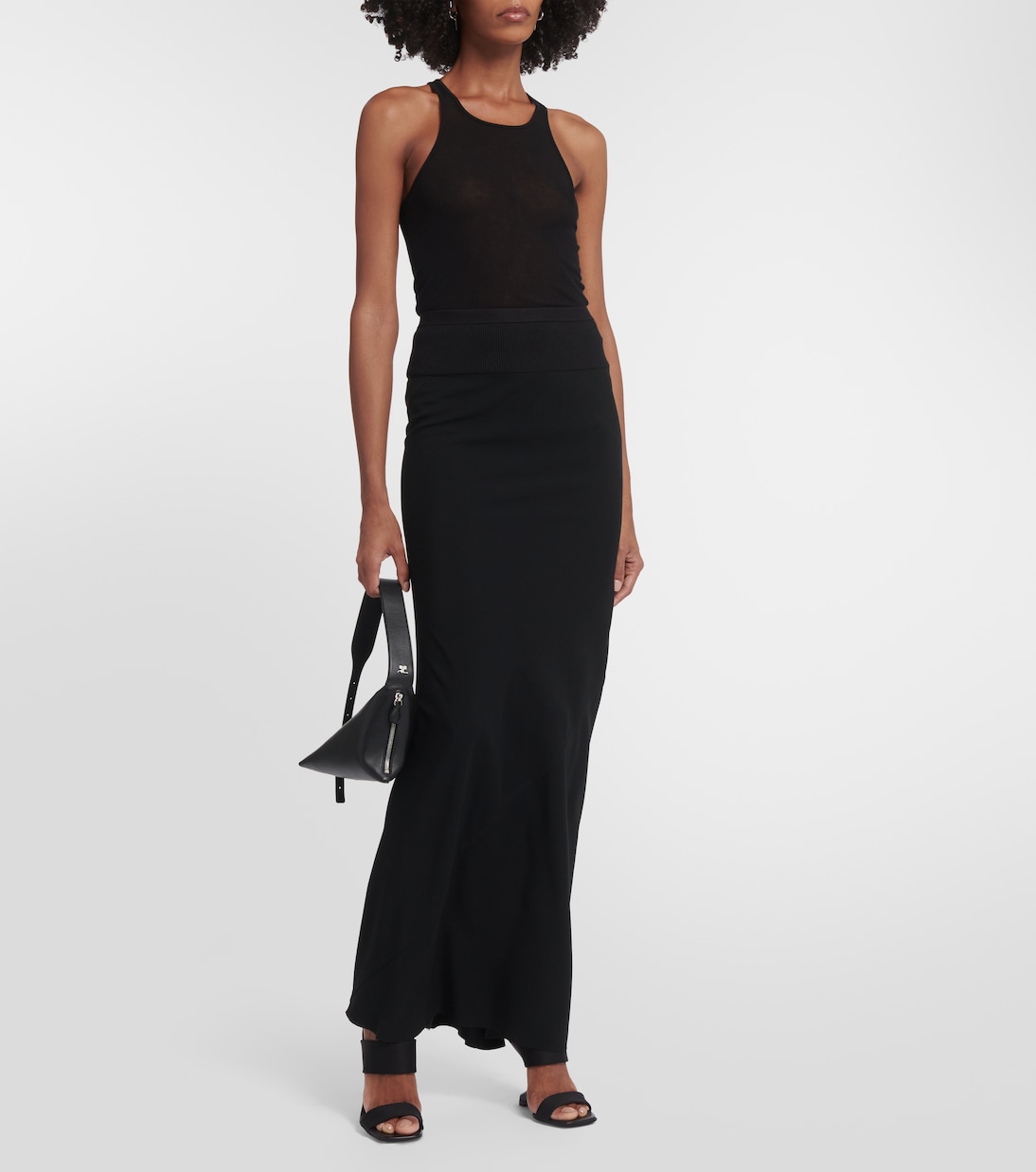 Falda larga de cady de tiro alto | Rick Owens