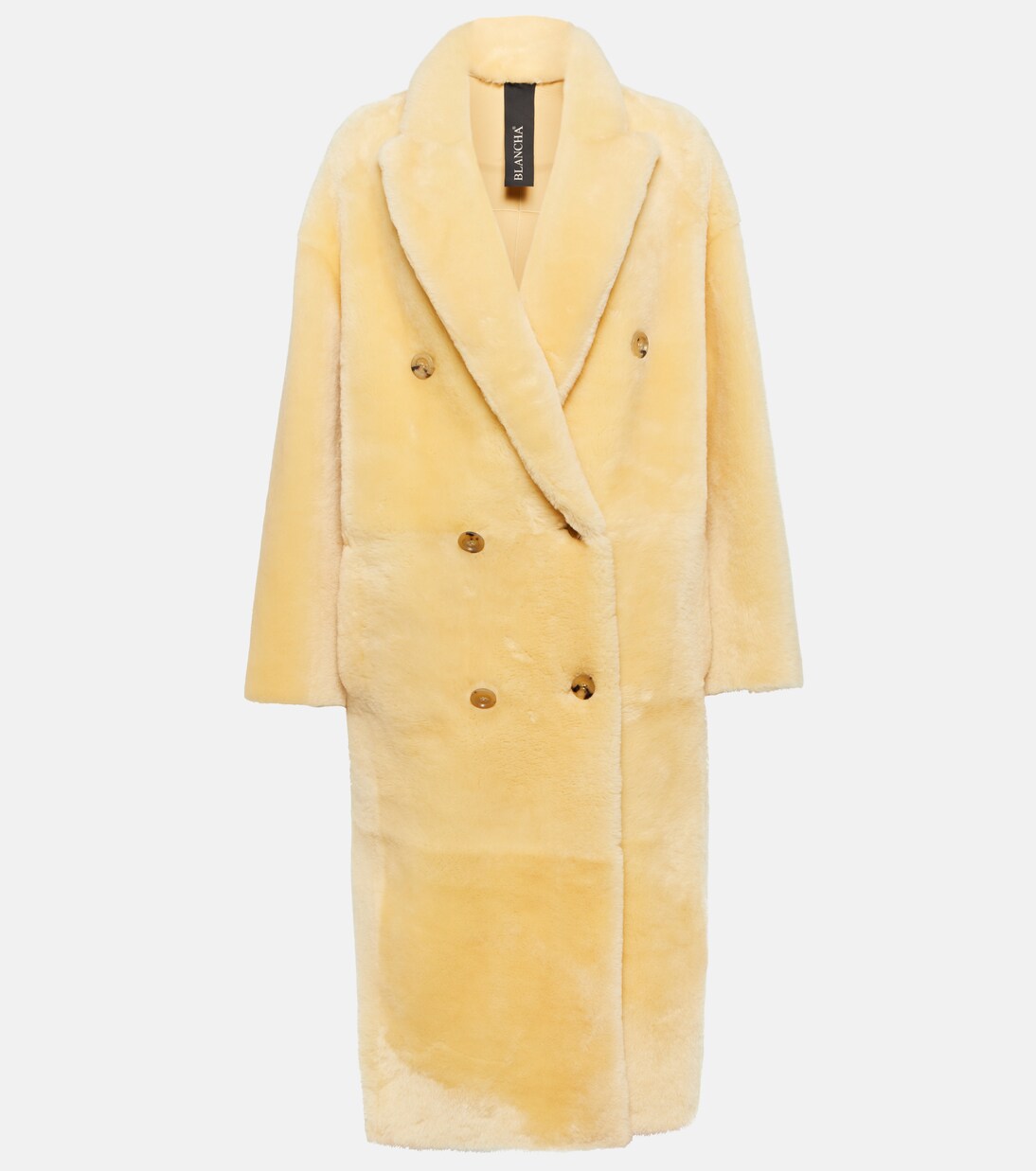 Cappotto doppiopetto reversibile in shearling | Blancha