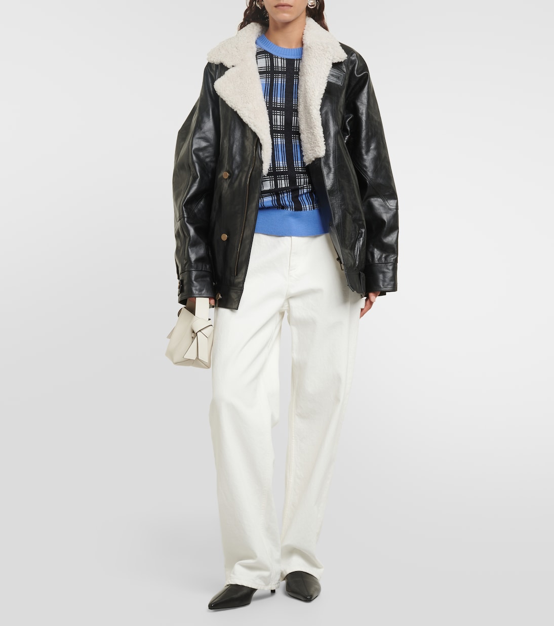 Chaqueta Menash de piel con borrego | Dodo Bar Or