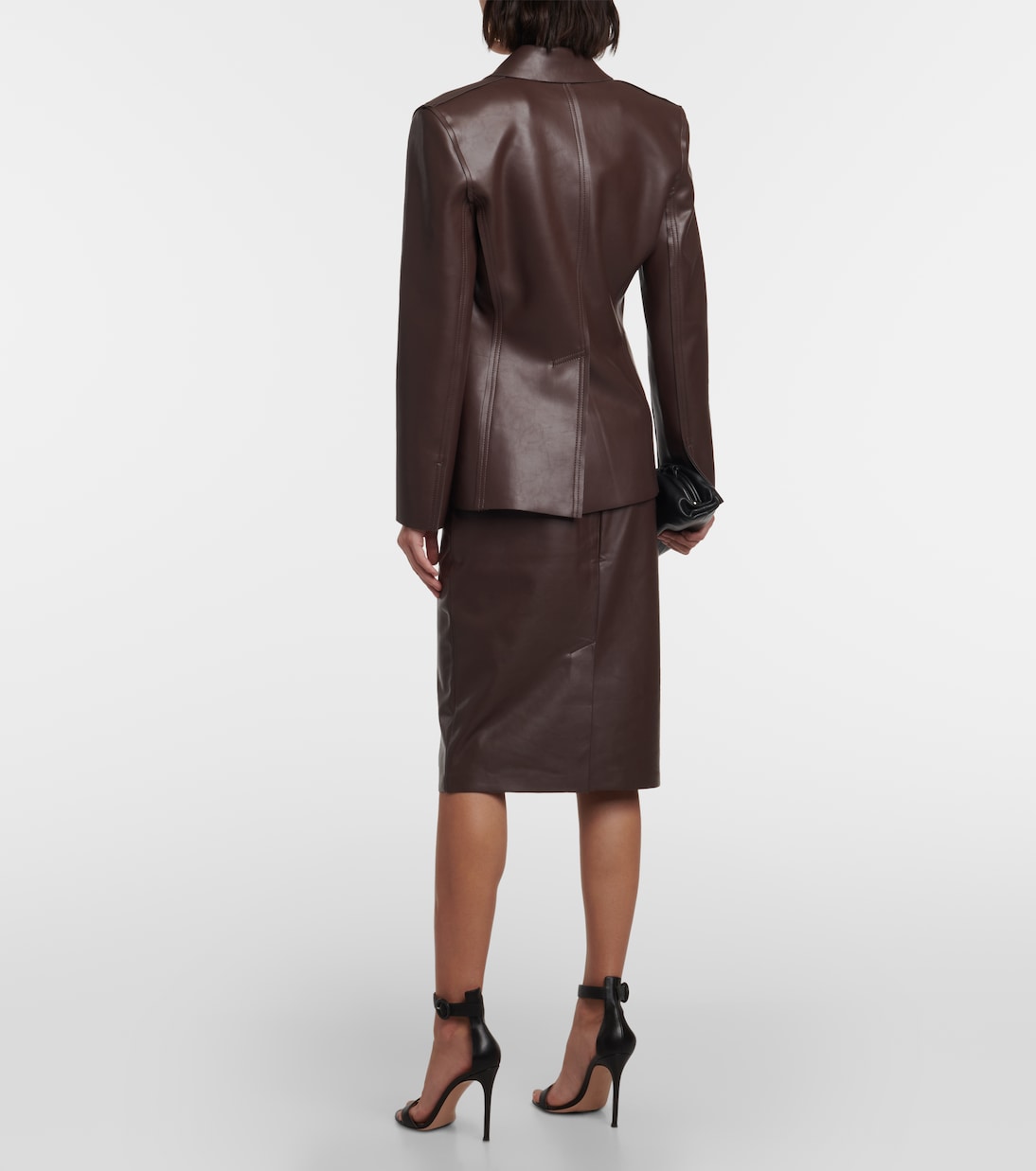 Chaqueta de Cuero Sintético Estilo Joven por Norma Kamali