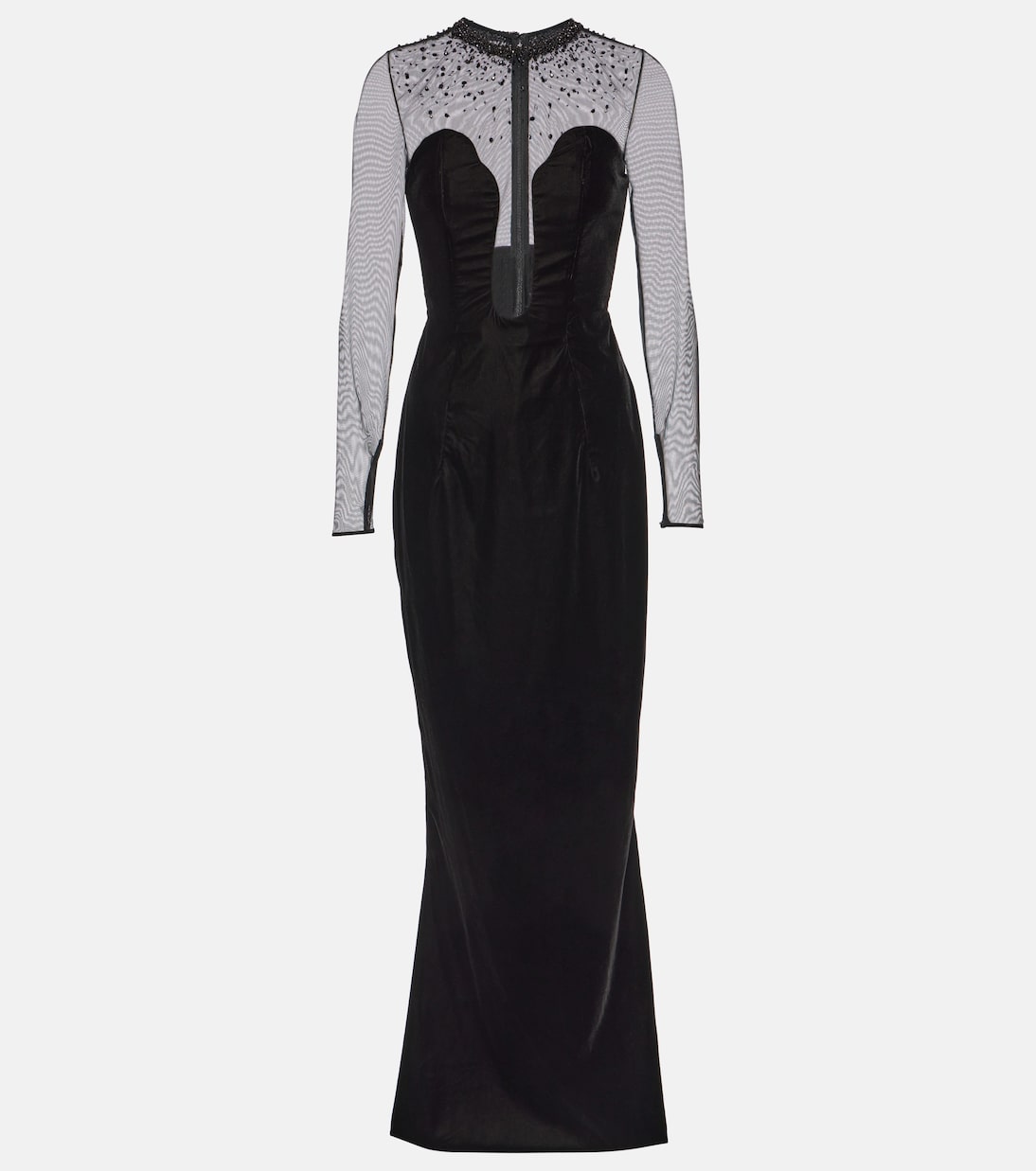 Verzierte Robe aus Samt | Miss Sohee