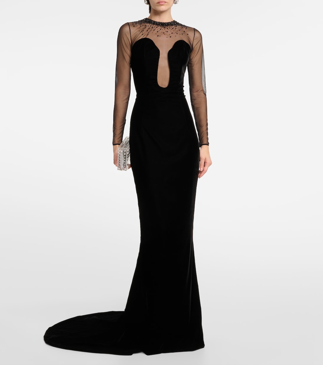 Verzierte Robe aus Samt | Miss Sohee