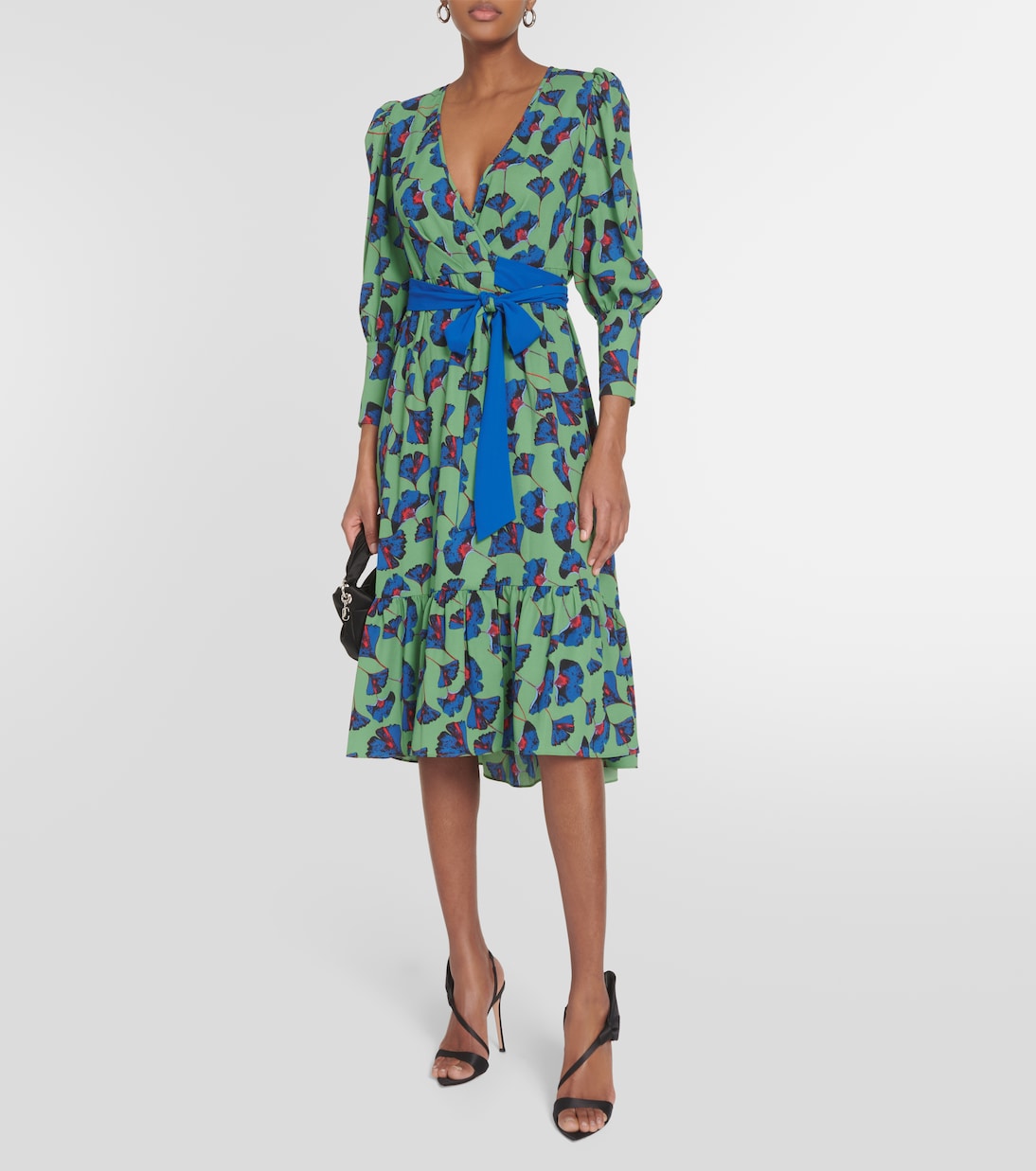 Blade printed crêpe wrap dress | Diane von Furstenberg