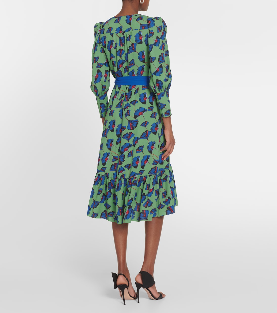 Blade printed crêpe wrap dress | Diane von Furstenberg
