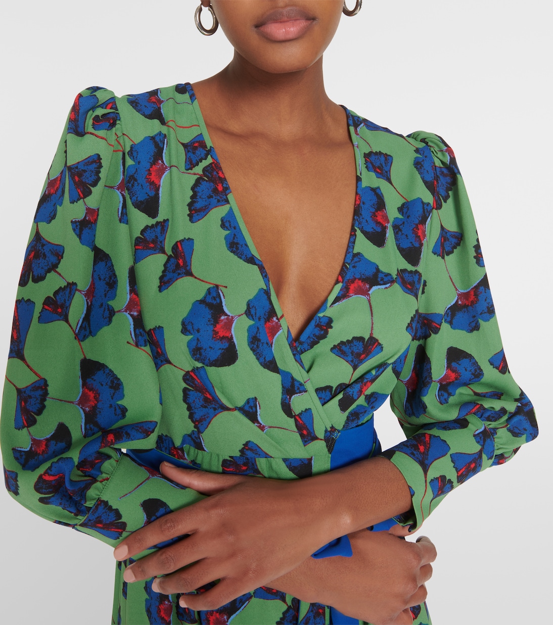 Blade printed crêpe wrap dress | Diane von Furstenberg