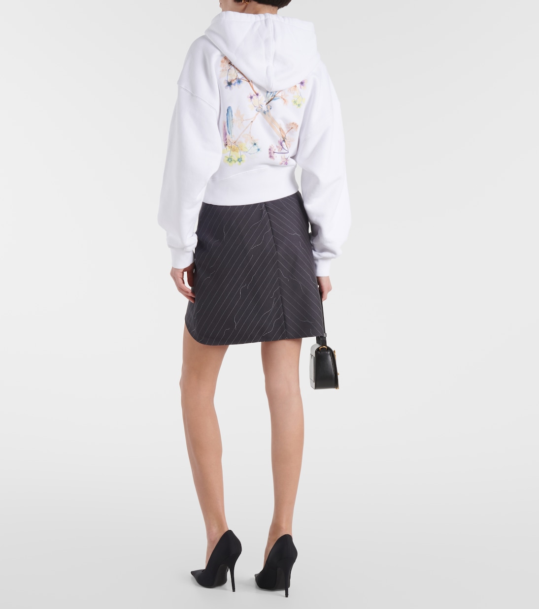 Printed cropped hoodie | Off-White