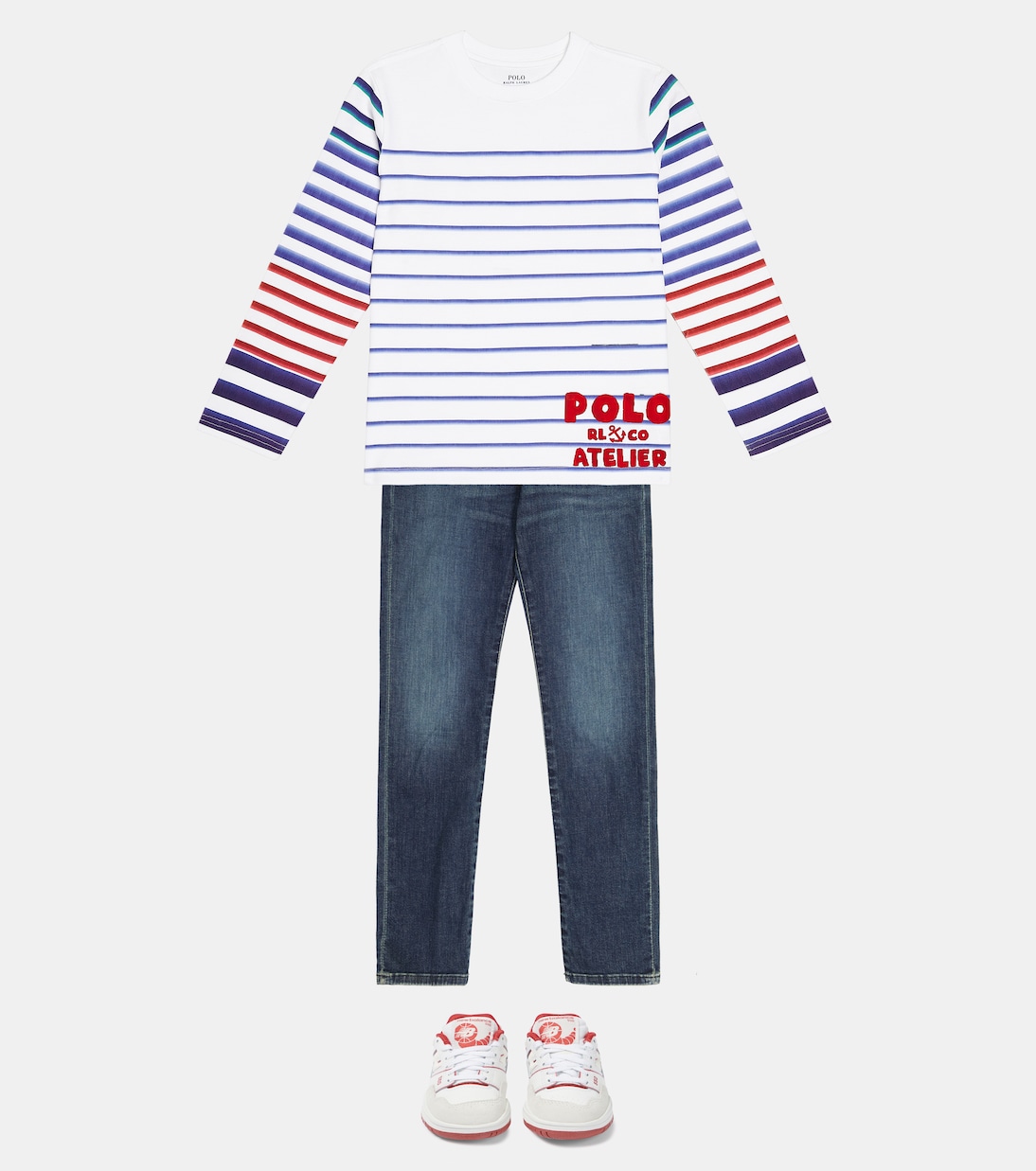 Camiseta de jersey de algodón a rayas | Polo Ralph Lauren Kids