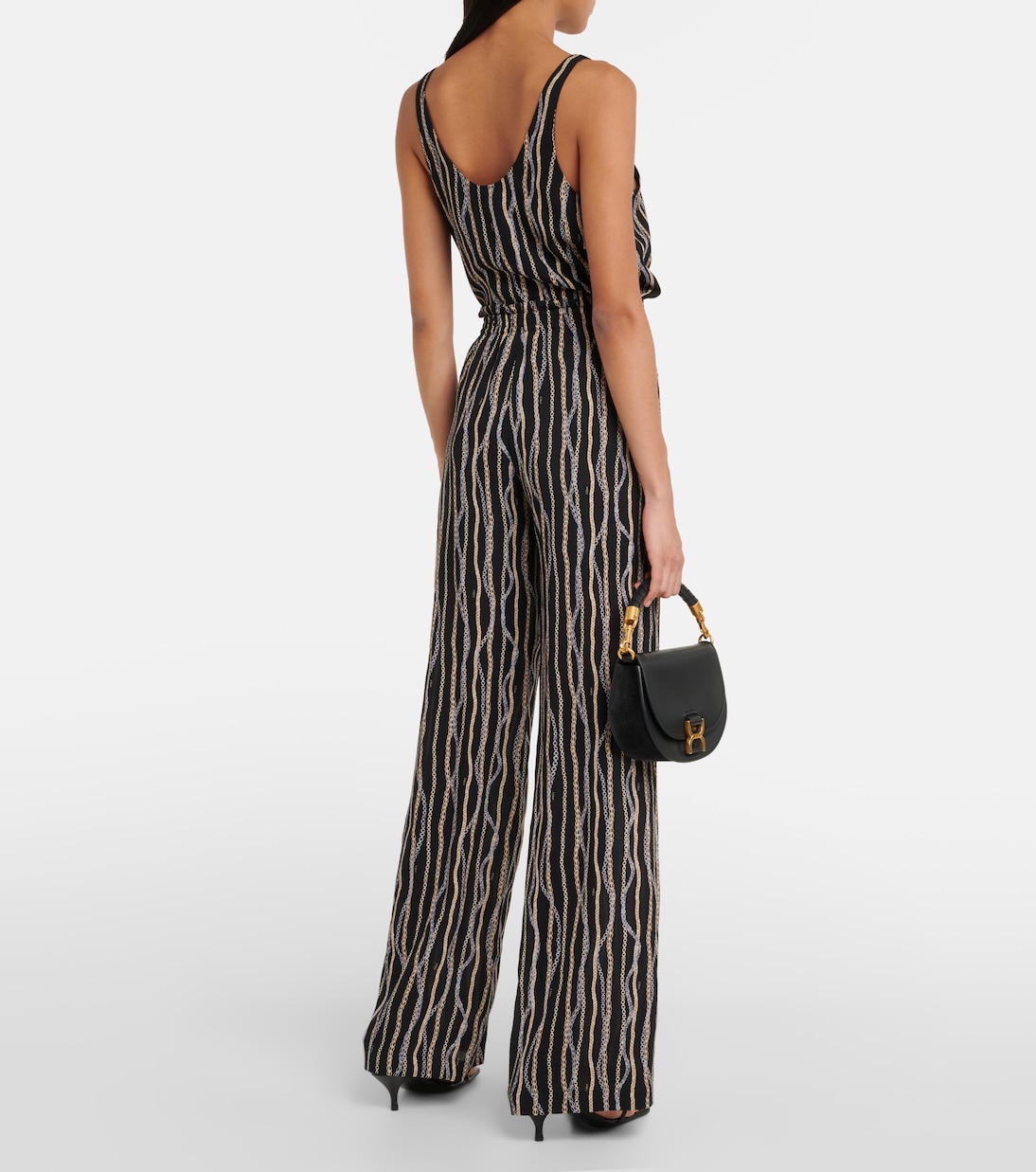 Pantalon imprimé en soie | Chloé
