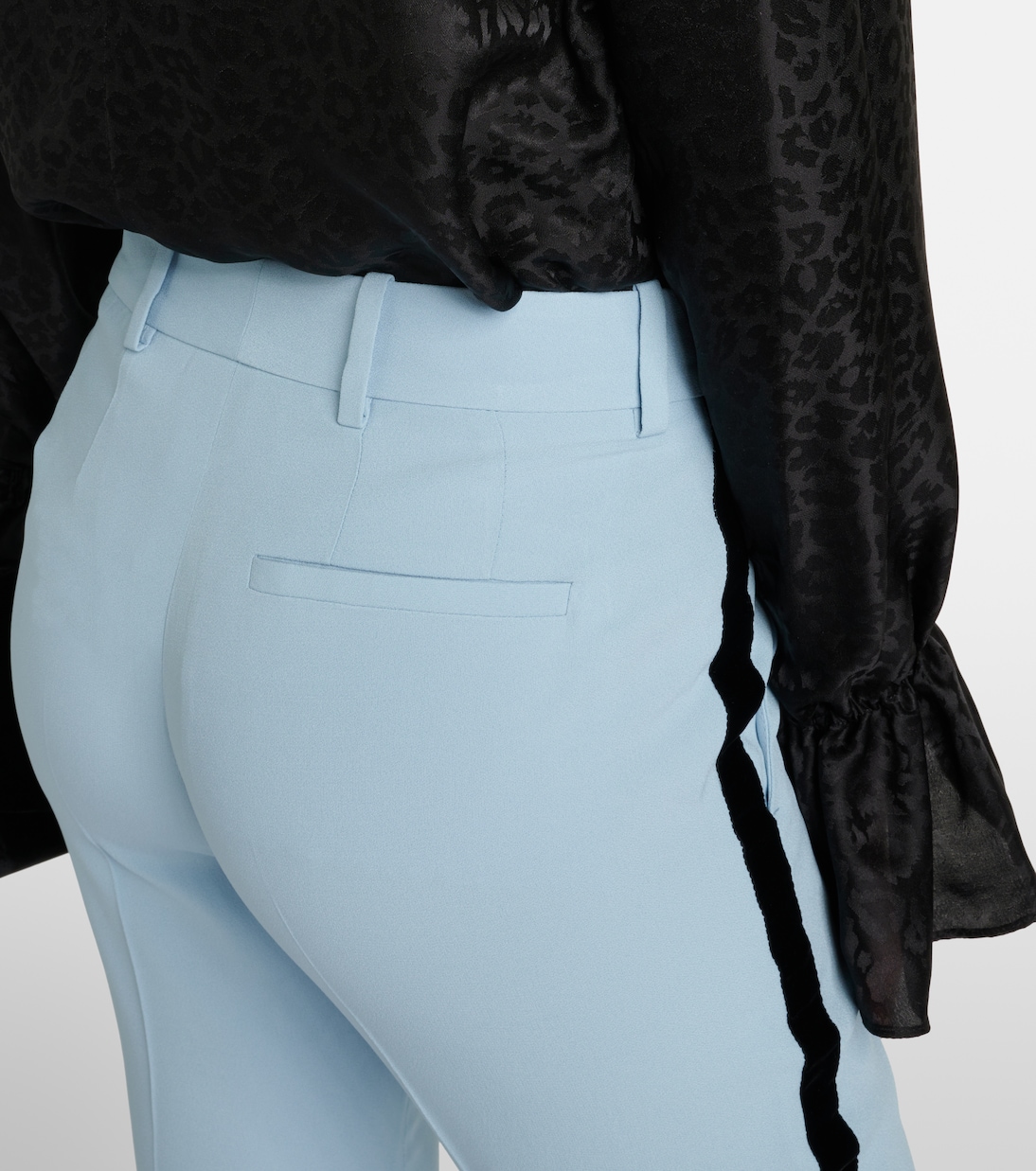 Pantaloni flared in cady con velluto | Nina Ricci