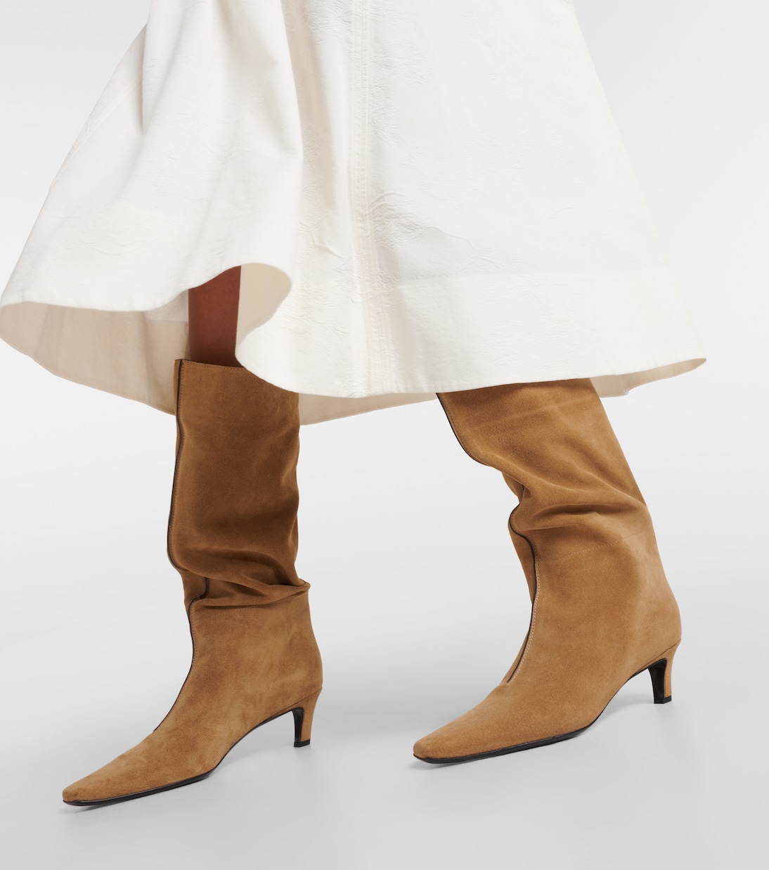 Bottes Wide Shaft en daim | Toteme