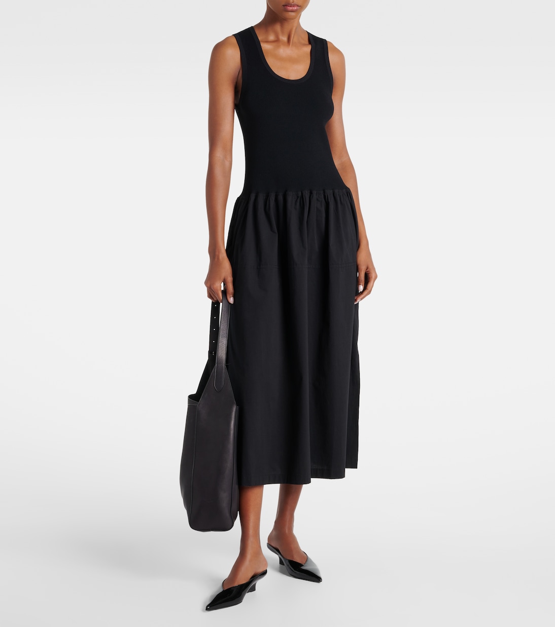 Robe longue White Label Malia en coton | Proenza Schouler