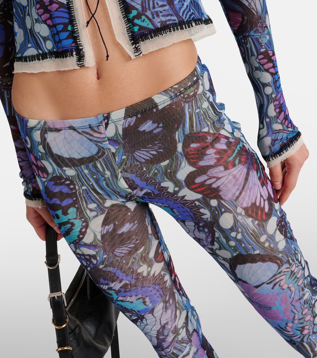 Pantalones flared Papillon de jersey | Jean Paul Gaultier