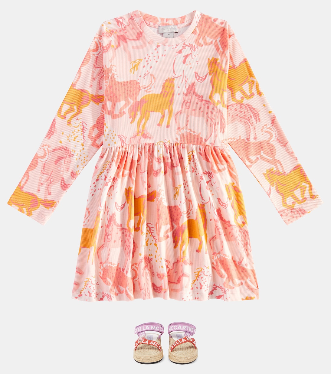 Abito Prairie Horses in misto cotone | Stella McCartney Kids