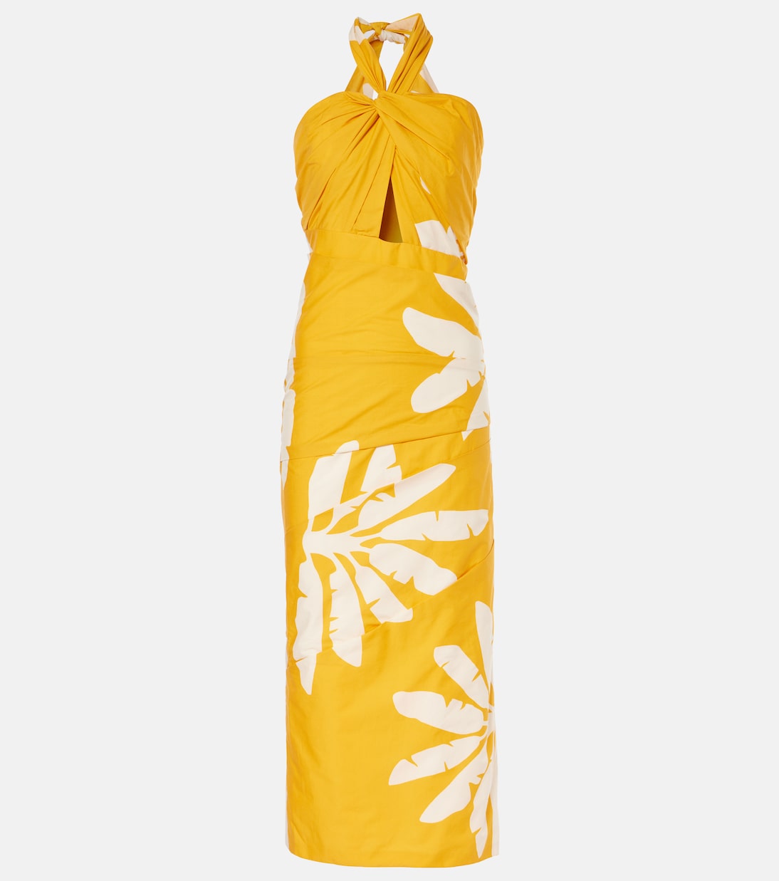 Vestido midi estampado con aberturas | Johanna Ortiz