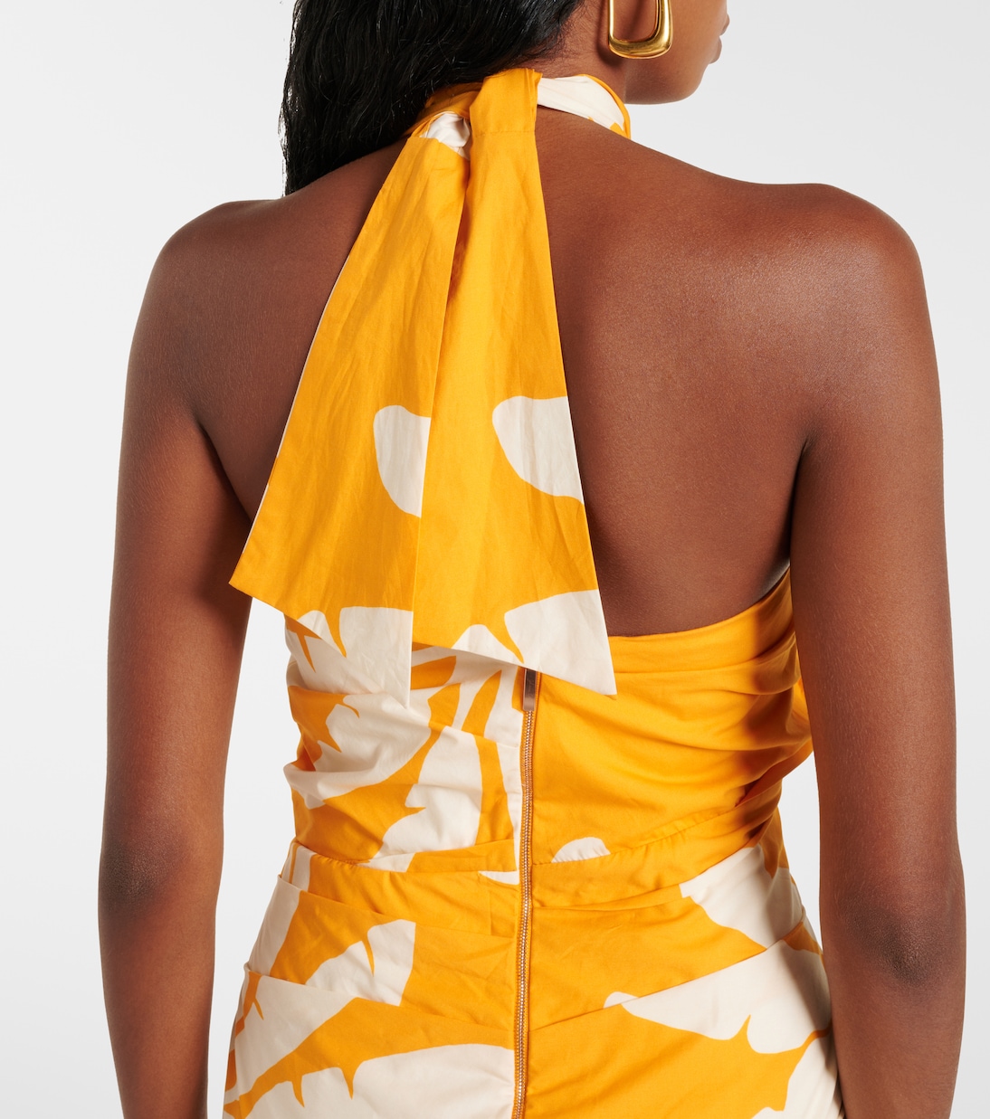 Vestido midi estampado con aberturas | Johanna Ortiz