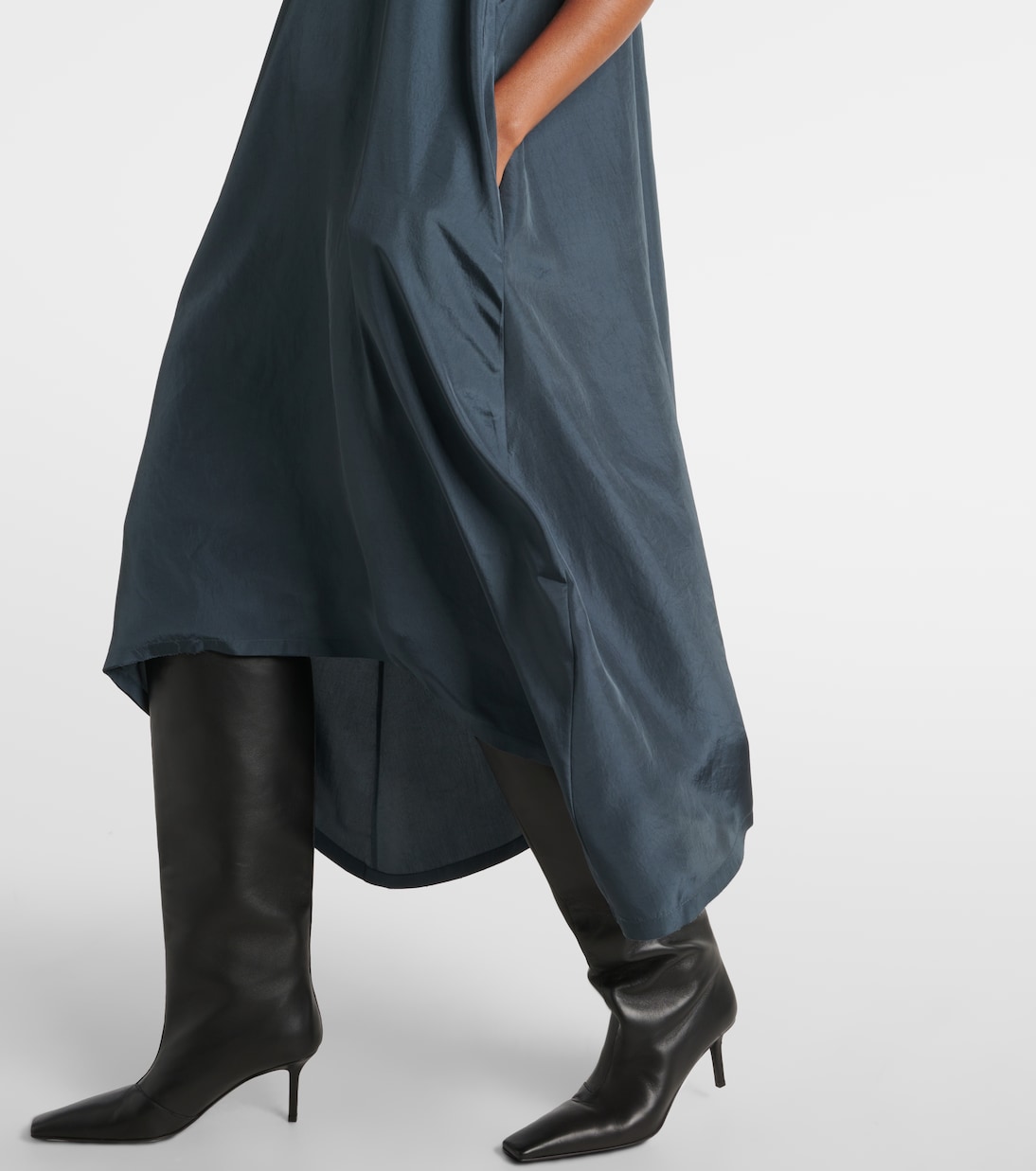 Asymmetric satin dress | Acne Studios