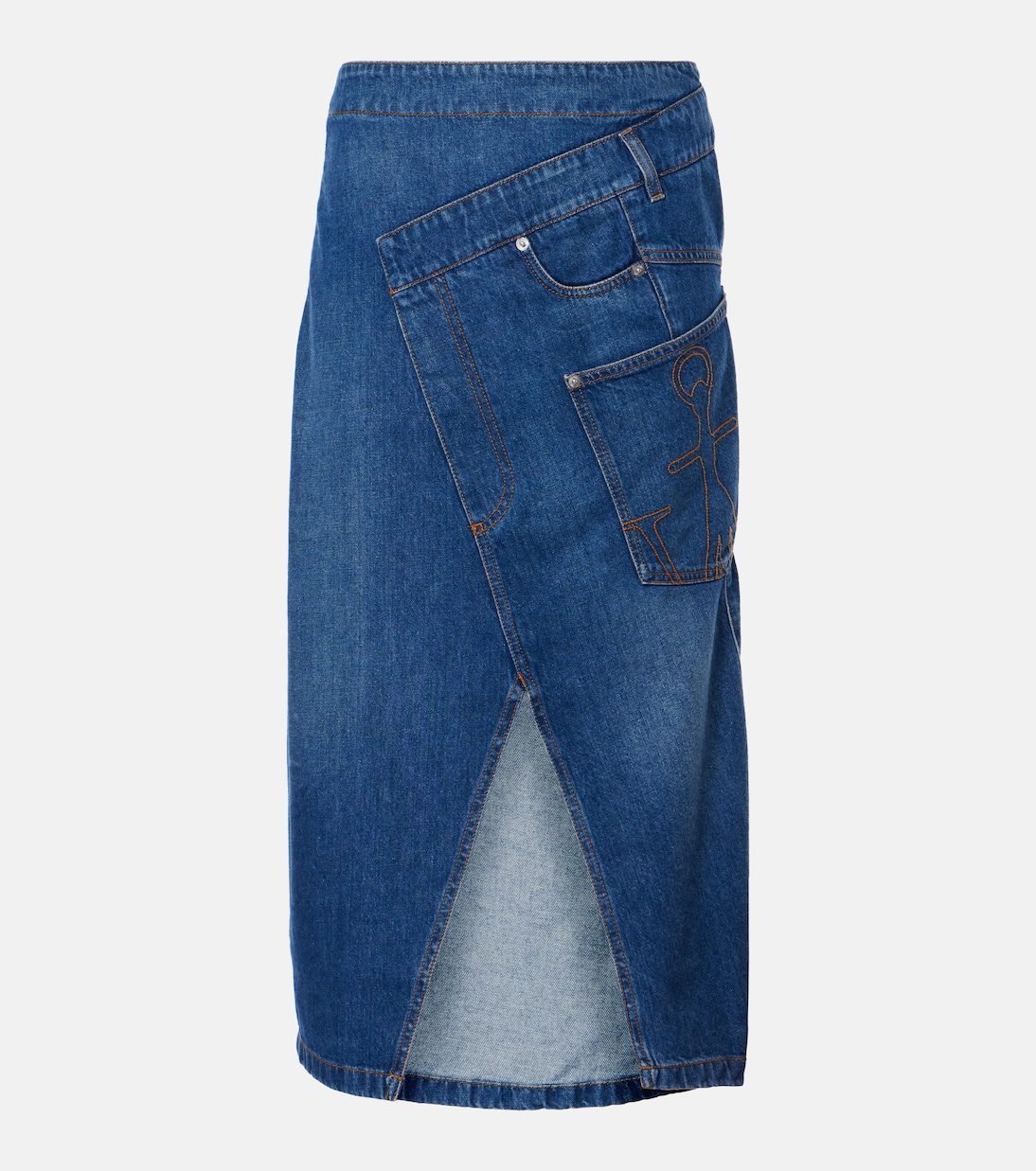 Falda midi de denim | JW Anderson