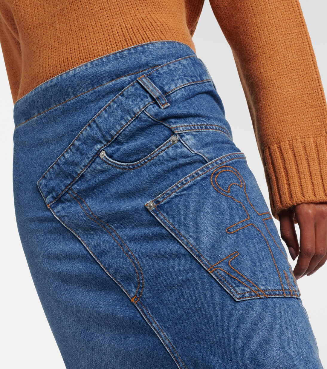 Falda midi de denim | JW Anderson