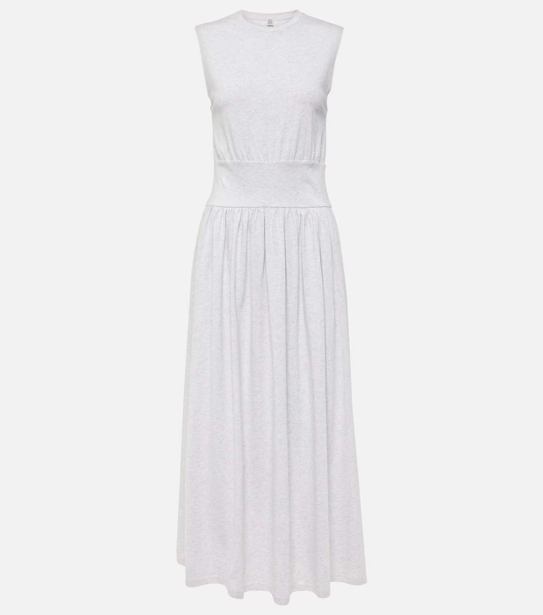 Gathered cotton jersey maxi dress | Toteme