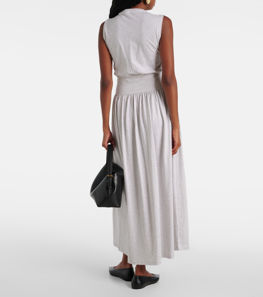 Gathered cotton jersey maxi dress | Toteme