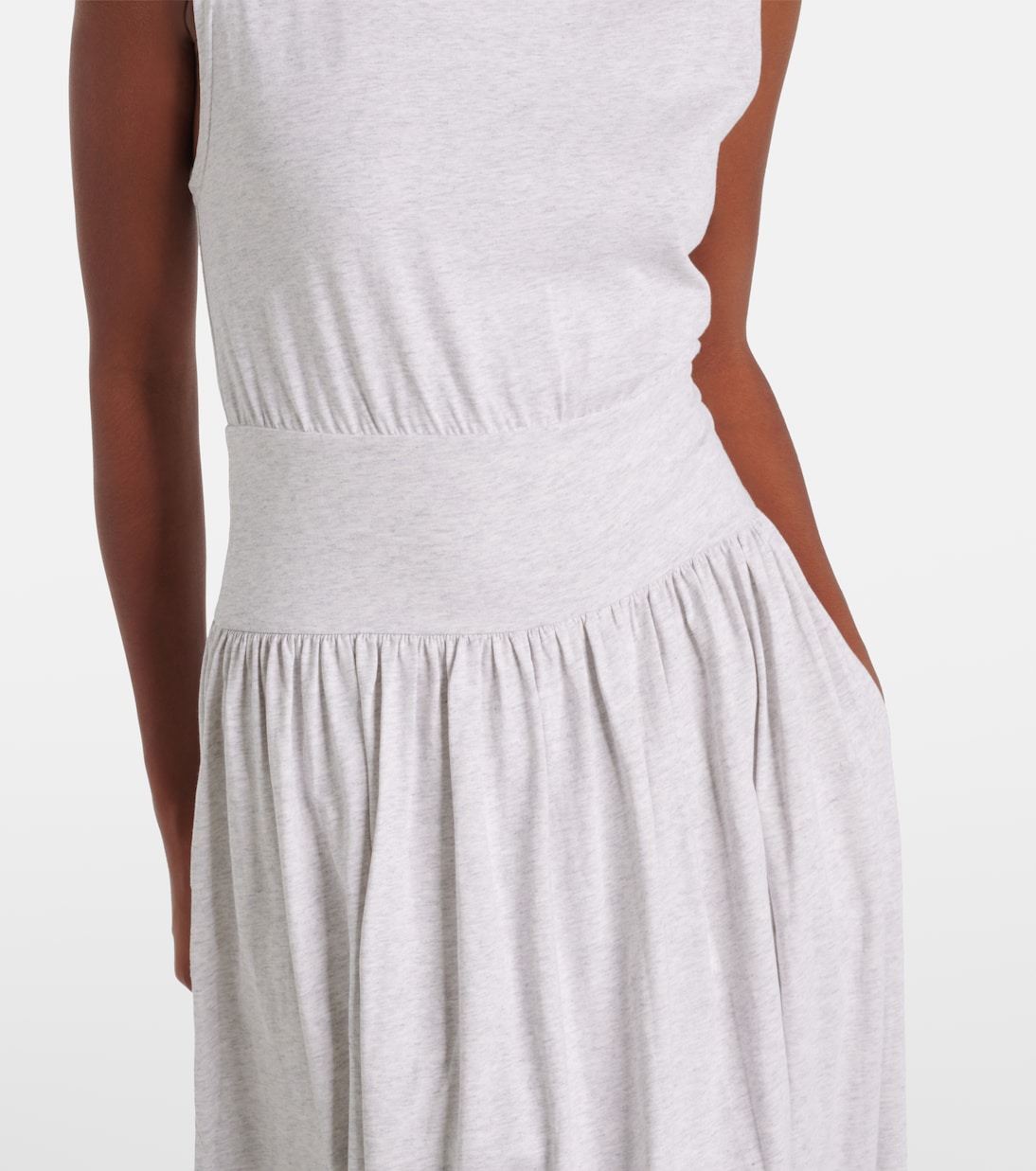 Gathered cotton jersey maxi dress | Toteme
