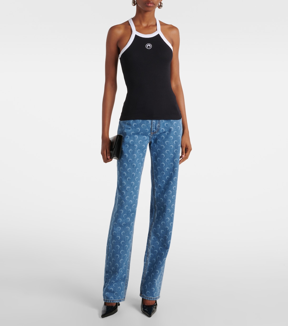 Tank top Moon in jersey di misto cotone | Marine Serre