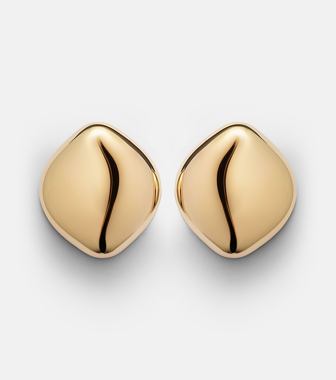 Orecchini in oro placcato 10kt stile puff di Jennifer Fisher per giovani trendy
