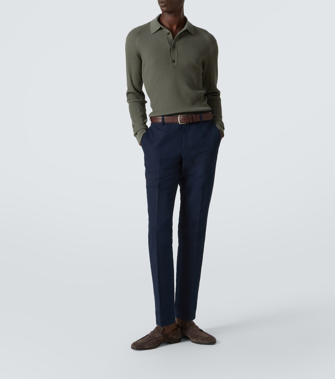 Pantaloni regular Pienza in lino e cotone | Brioni
