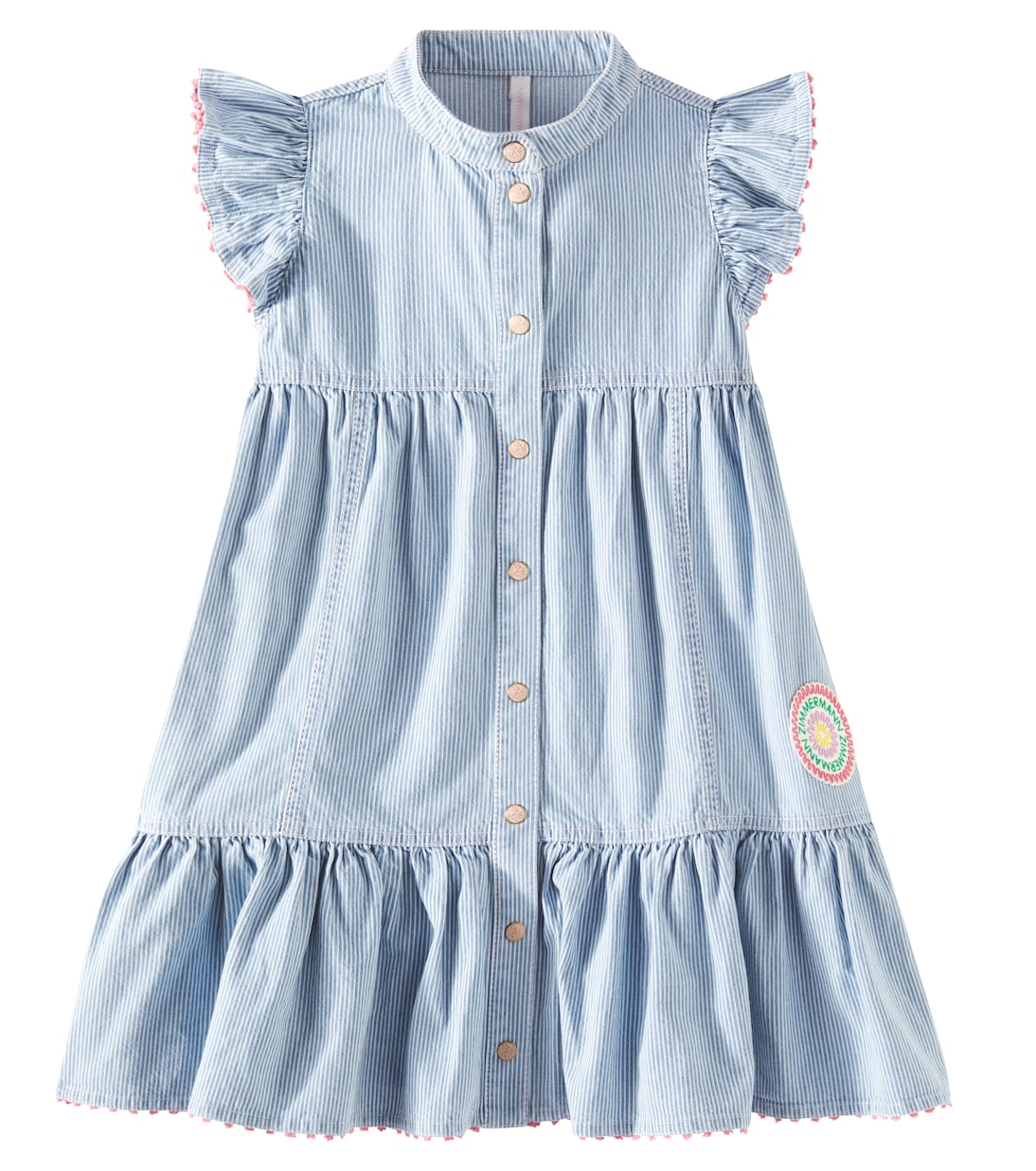 Robe Wylie rayée en jean | Zimmermann Kids
