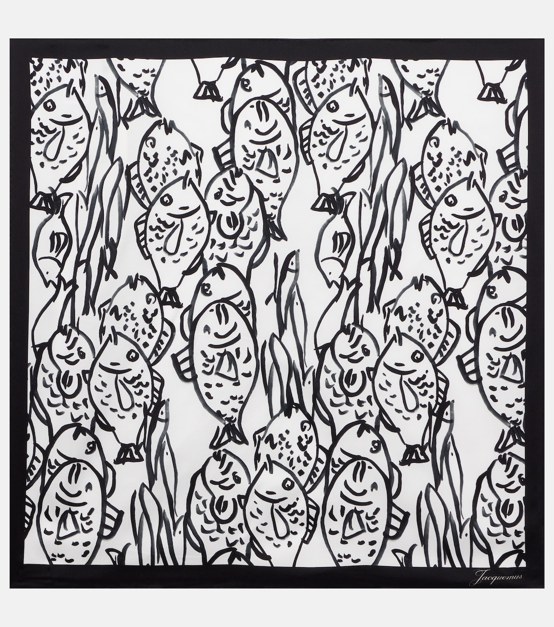 Foulard Poisson in seta con stampa | Jacquemus