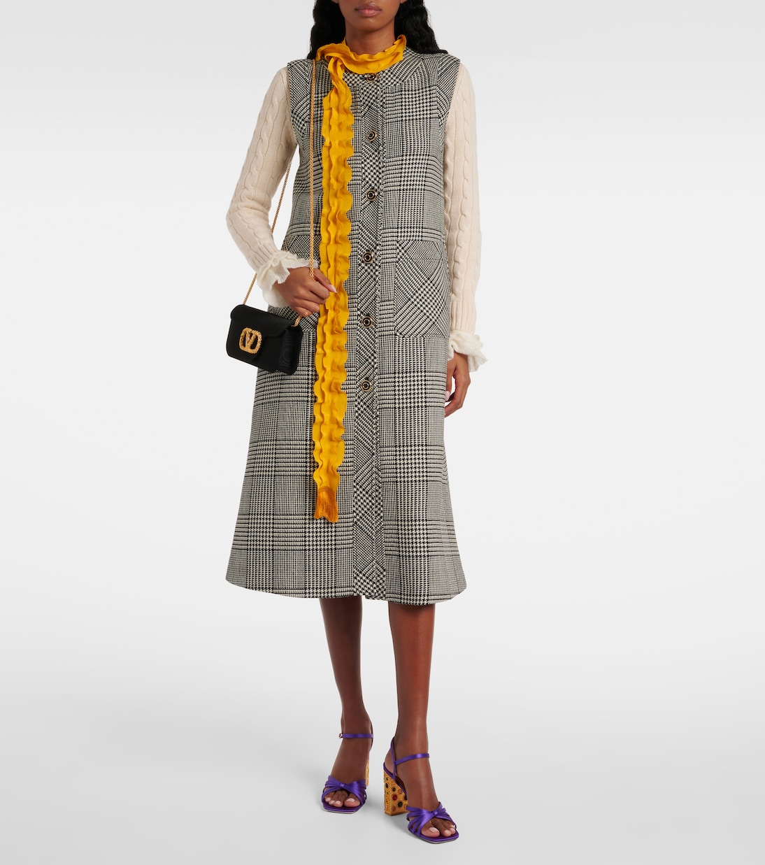 VLogo Signature embellished moiré clutch | Valentino Garavani