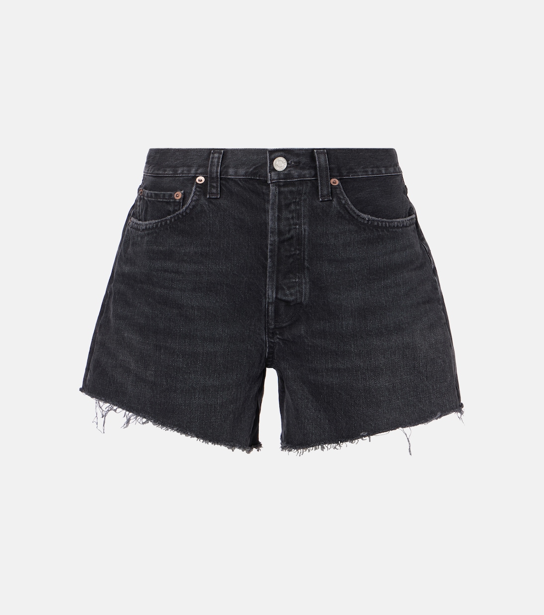 Parker Long high-rise denim shorts | Agolde