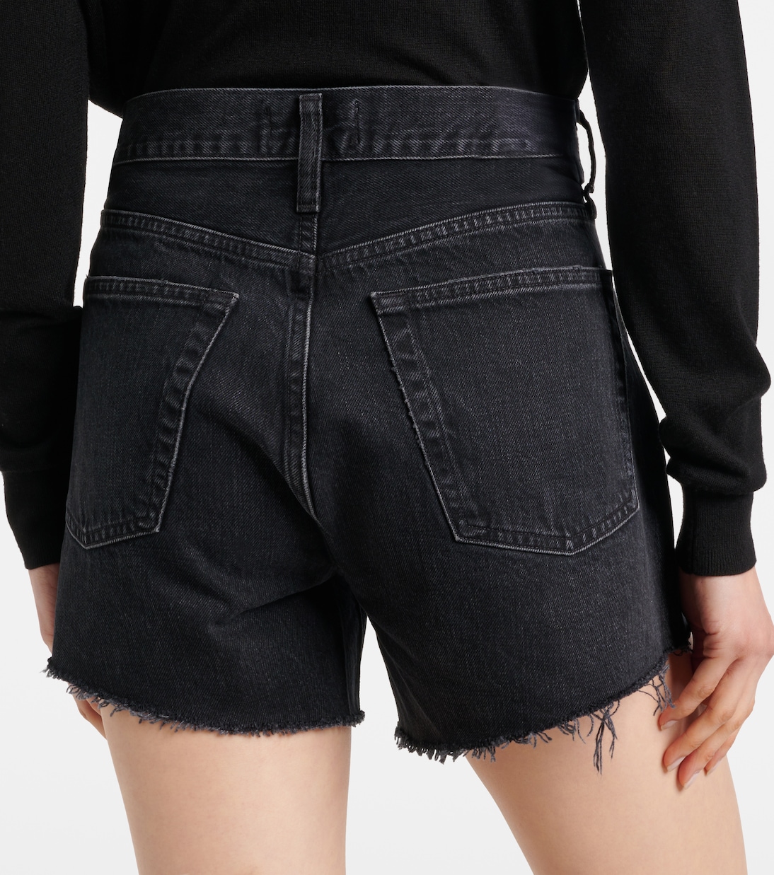 Parker Long high-rise denim shorts | Agolde