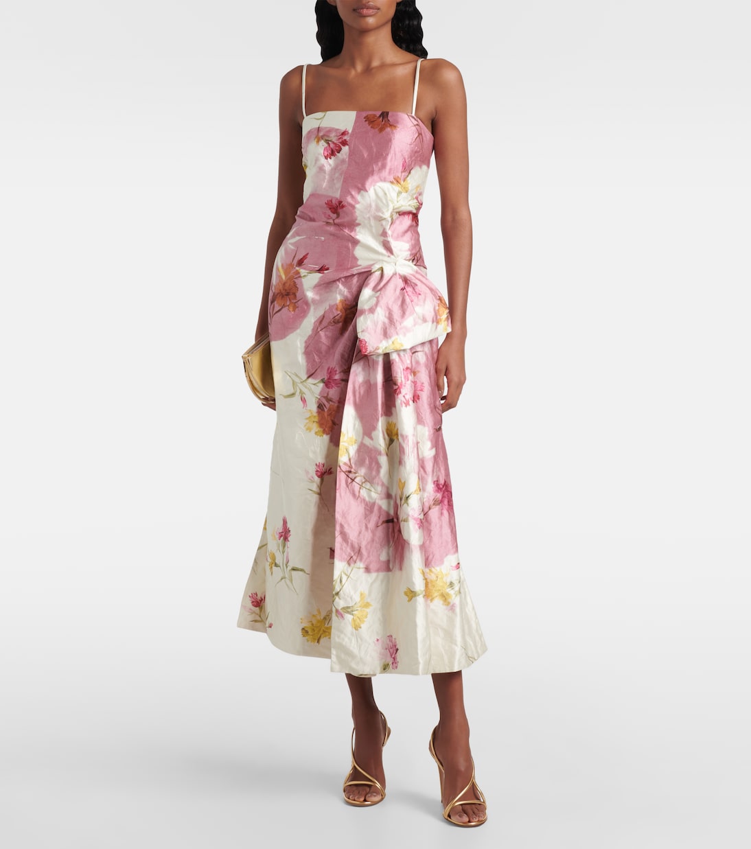Abito midi con stampa floreale | Erdem