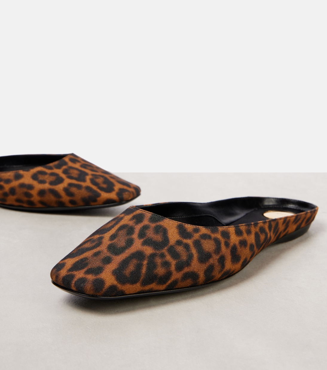 Mules Lido à motif léopard | Saint Laurent