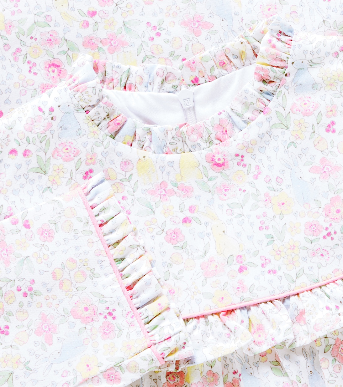 Bedrucktes Kleid Cuadras aus Baumwolle | La Coqueta